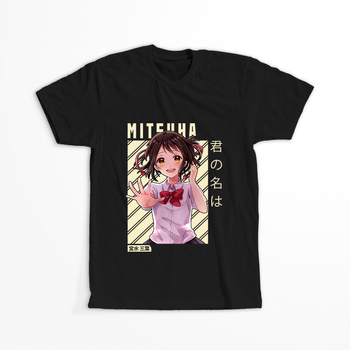 Koszulka Czarna Kimi no na wa WYBIERZ KOLOR KOSZULKI I FASON