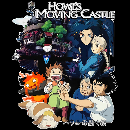 Koszulka Biała - Howl's Moving Castle - WYBIERZ KOLOR KOSZULKI I FASON