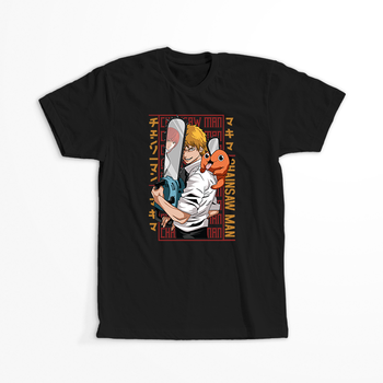 Koszulka Czarna Chainsaw Man WYBIERZ KOLOR KOSZULKI I FASON