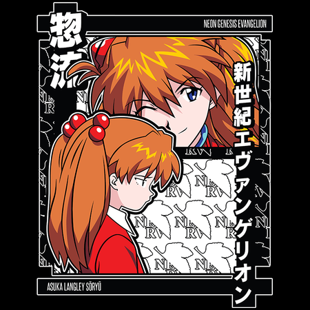 Koszulka Biała Neon Genesis Evangelion - WYBIERZ KOLOR KOSZULKI I FASON