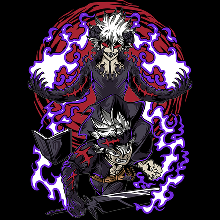 Koszulka Biała -  Black Clover - WYBIERZ KOLOR KOSZULKI I FASON