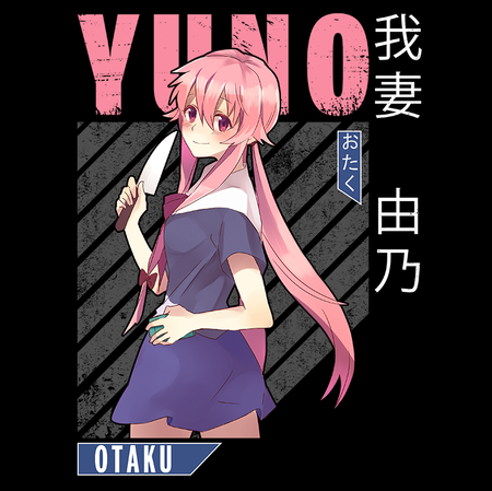 Koszulka Biała Mirai Nikki - WYBIERZ KOLOR KOSZULKI I FASON