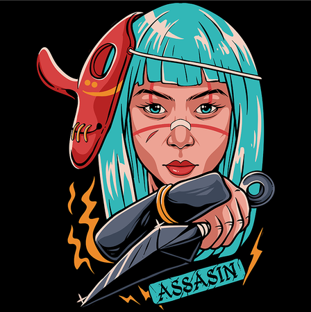 Koszulka Ninja KOLOR KOSZULKI I FASON