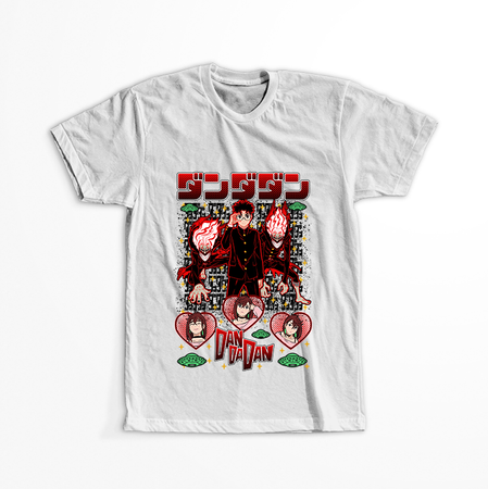 Koszulka Biała Dandadan - WYBIERZ FASON KOSZULKI
