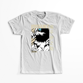Koszulka Biała Demon Slayer / Kimetsu no Yaiba / Miecz zabójcy demonów - WYBIERZ KOLOR KOSZULKI I FASON