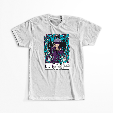 Koszulka Biała Jujutsu Kaisen - WYBIERZ KOLOR KOSZULKI I FASON