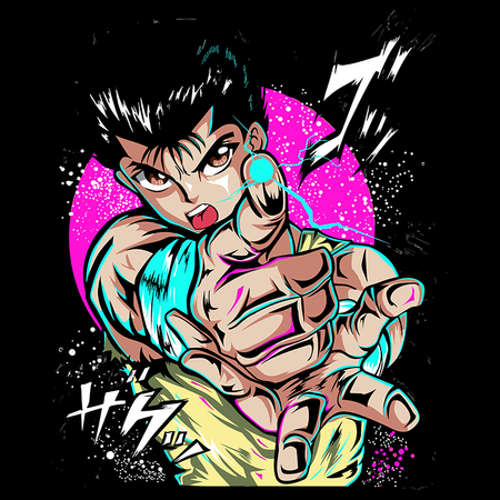 Koszulka Biała - Yu Yu Hakusho - WYBIERZ KOLOR KOSZULKI I FASON