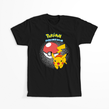 Koszulka Czarna - Pokemon - WYBIERZ KOLOR KOSZULKI I FASON