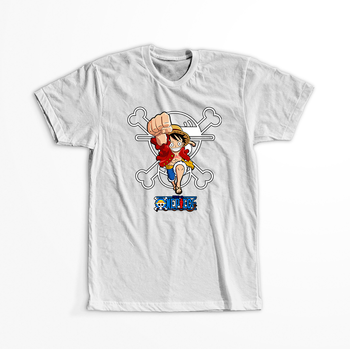 Koszulka Biała One Piece - WYBIERZ KOLOR KOSZULKI I FASON