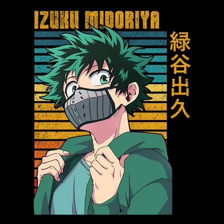 Koszulka Czarna My Hero Academia / Akademia bohaterów - WYBIERZ KOLOR KOSZULKI I FASON