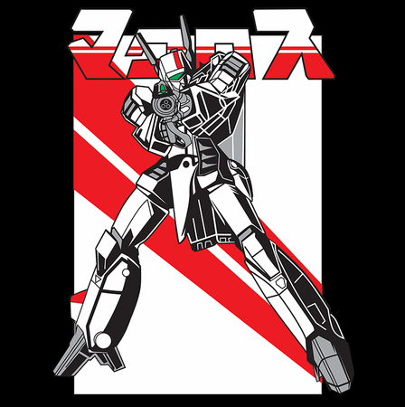 Koszulka Czarna Robotech WYBIERZ KOLOR KOSZULKI I FASON