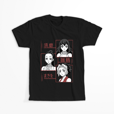 Koszulka Czarna Demon Slayer / Kimetsu no Yaiba / Miecz zabójcy demonów - WYBIERZ KOLOR KOSZULKI I FASON