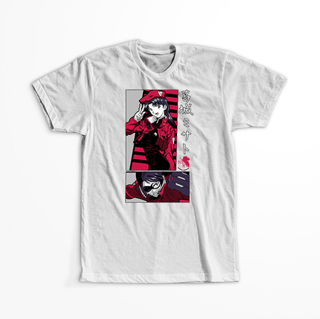 Koszulka Biała Neon Genesis Evangelion - WYBIERZ KOLOR KOSZULKI I FASON