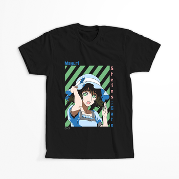 Koszulka Czarna - Steins;Gate - WYBIERZ KOLOR KOSZULKI I FASON