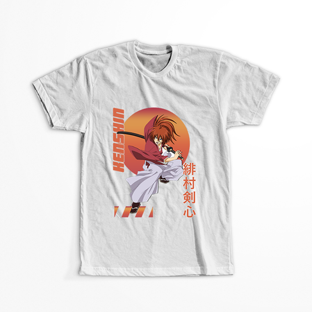 Koszulka Biała Rurouni Kenshin WYBIERZ KOLOR KOSZULKI I FASON