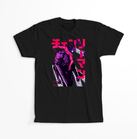 Koszulka Czarna Chainsaw Man WYBIERZ KOLOR KOSZULKI I FASON