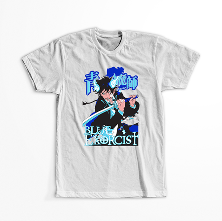 Koszulka Biała Ao No Exorcist / Blue Exorcist - WYBIERZ KOLOR KOSZULKI I FASON