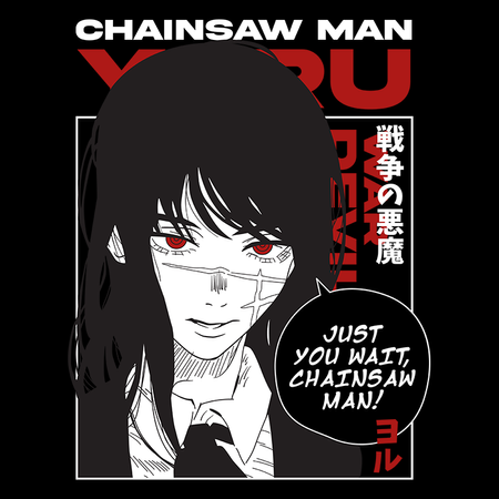 Koszulka Biała  Chainsaw Man WYBIERZ KOLOR KOSZULKI I FASON