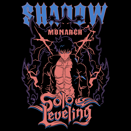 Koszulka Czarna - Solo Leveling  - WYBIERZ KOLOR KOSZULKI I FASON