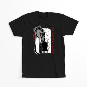 Koszulka Czarna Chainsaw Man WYBIERZ KOLOR KOSZULKI I FASON