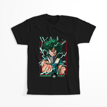 Koszulka Czarna My Hero Academia / Akademia bohaterów - WYBIERZ KOLOR KOSZULKI I FASON