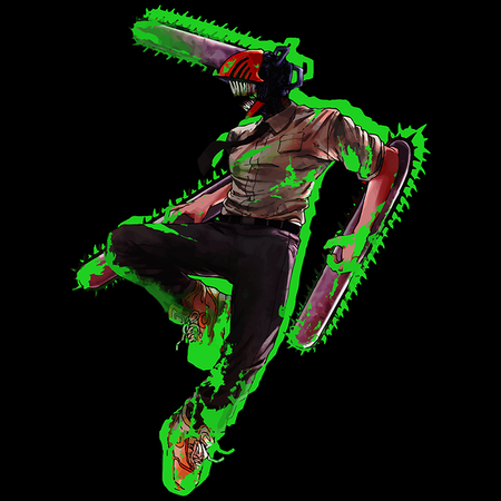 Koszulka Biała  Chainsaw Man WYBIERZ KOLOR KOSZULKI I FASON