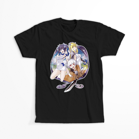 Koszulka Czarna -  Is It Wrong to Try to Pick Up Girls in a Dungeon? - WYBIERZ KOLOR KOSZULKI I FASON