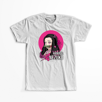 Koszulka Biała Demon Slayer / Kimetsu no Yaiba / Miecz zabójcy demonów - WYBIERZ KOLOR KOSZULKI I FASON