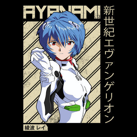 Koszulka Biała Neon Genesis Evangelion - WYBIERZ KOLOR KOSZULKI I FASON