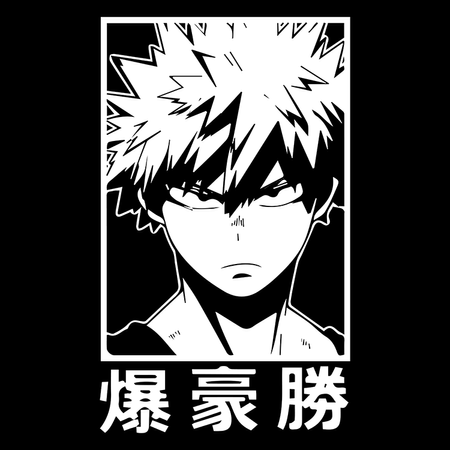 Koszulka Czarna My Hero Academia / Akademia bohaterów - WYBIERZ KOLOR KOSZULKI I FASON
