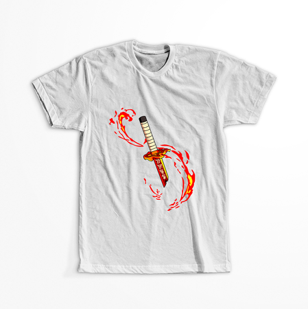 Koszulka Biała Demon Slayer / Kimetsu no Yaiba / Miecz zabójcy demonów - WYBIERZ KOLOR KOSZULKI I FASON