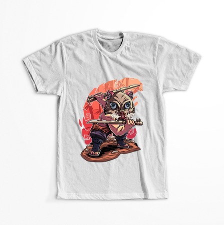 Koszulka Biała Demon Slayer / Kimetsu no Yaiba / Miecz zabójcy demonów - WYBIERZ KOLOR KOSZULKI I FASON