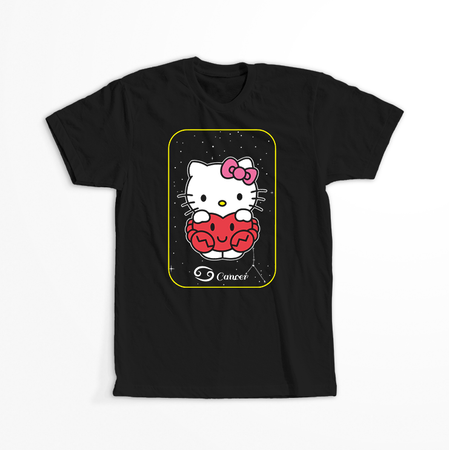 Koszulka Czarna - Hello Kitty - WYBIERZ KOLOR KOSZULKI I FASON