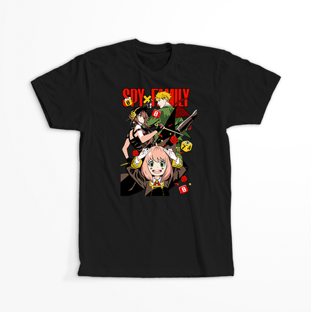 Koszulka Czarna Spy X Family - WYBIERZ KOLOR KOSZULKI I FASON