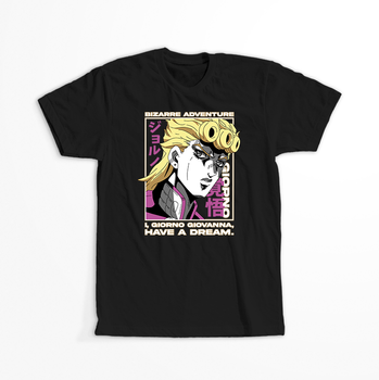 Koszulka Czarna JOJO's Bizarre Adventure - WYBIERZ KOLOR KOSZULKI I FASON