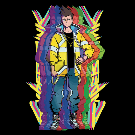 Koszulka Biała Cyberpunk Edgerunners - WYBIERZ KOLOR KOSZULKI I FASON