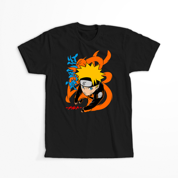 Koszulka Czarna Naruto / Boruto - WYBIERZ KOLOR KOSZULKI I FASON