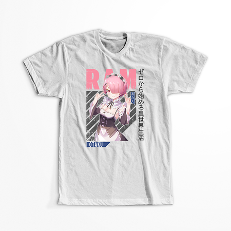 Koszulka Biała Re:Zero - WYBIERZ KOLOR KOSZULKI I FASON