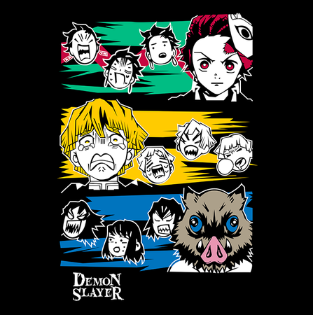 Koszulka Biała Demon Slayer / Kimetsu no Yaiba / Miecz zabójcy demonów - WYBIERZ KOLOR KOSZULKI I FASON