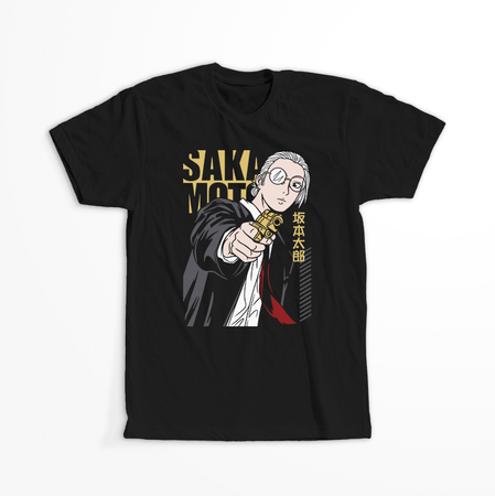 Koszulka Czarna Sakamoto Days - WYBIERZ KOLOR KOSZULKI I FASON