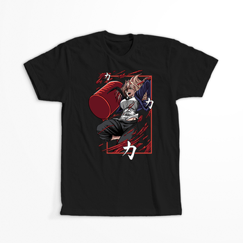 Koszulka Czarna Chainsaw Man WYBIERZ KOLOR KOSZULKI I FASON