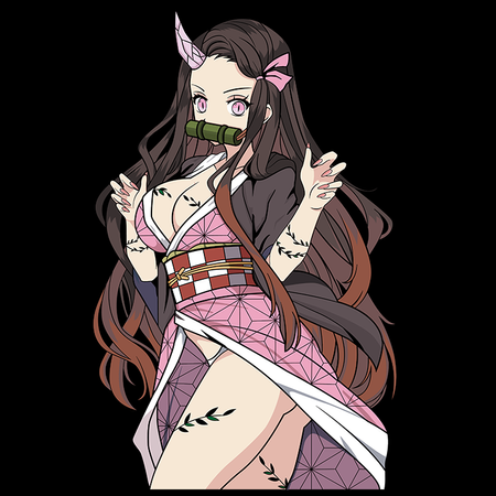 Koszulka Czarna Demon Slayer / Kimetsu no Yaiba / Miecz zabójcy demonów - WYBIERZ KOLOR KOSZULKI I FASON