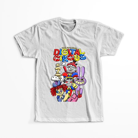 Koszulka Biała The Amazing Digital Circus / Obłędny Cyfrowy Cyrk - WYBIERZ KOLOR KOSZULKI I FASON