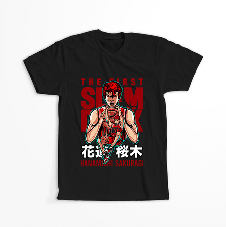 Koszulka Czarna Slam Dunk WYBIERZ KOLOR KOSZULKI I FASON