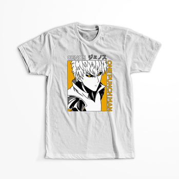Koszulka Biała One-Punch Man - WYBIERZ KOLOR KOSZULKI I FASON
