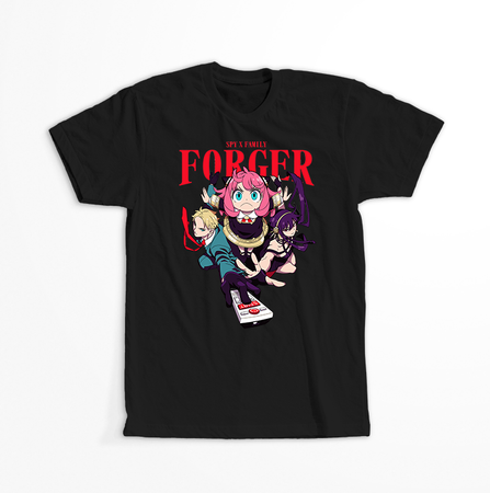 Koszulka Czarna Spy X Family - WYBIERZ KOLOR KOSZULKI I FASON