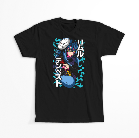 Koszulka Czarna Tensei Shitara Slime Datta Ken - WYBIERZ KOLOR KOSZULKI I FASON