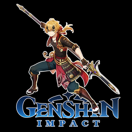 Koszulka Czarna Genshin Impact - Thoma - WYBIERZ KOLOR