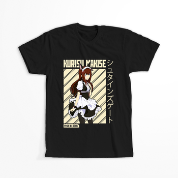 Koszulka Czarna - Steins;Gate - WYBIERZ KOLOR KOSZULKI I FASON