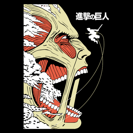 Koszulka Biała Attack on titan WYBIERZ KOLOR KOSZULKI I FASON